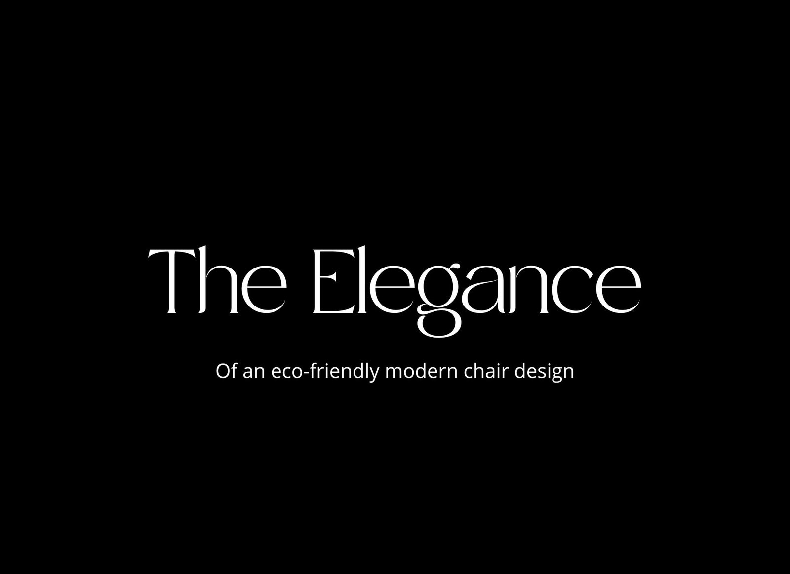 modern chair made from eco-friendly materials